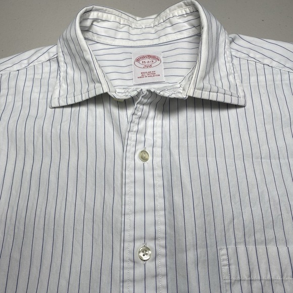 Brooks Brothers Other - Brooks Brothers 346 Shirt 15 2 3 L/S Button Up Regular Fit White Striped
